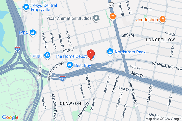 Map showing HOME DEPOT #0627 location