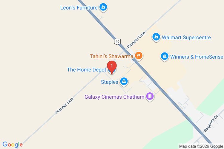 Map showing HOME DEPOT CAN #7178 location