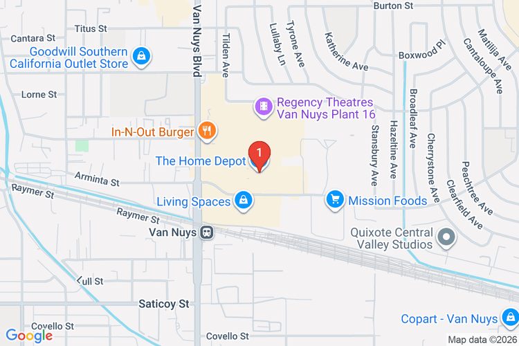 Map showing HOME DEPOT #6644 location