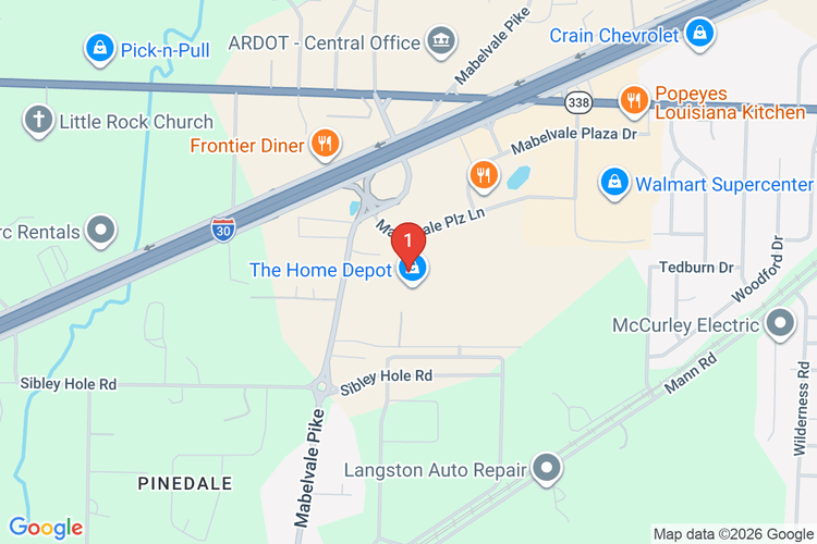 Map showing HOME DEPOT #8919 location