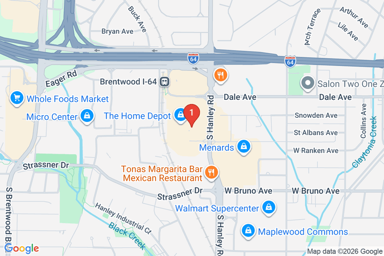Map showing HOME DEPOT #3002 location
