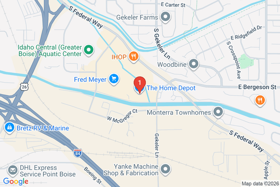 Map showing HOME DEPOT #1806 location