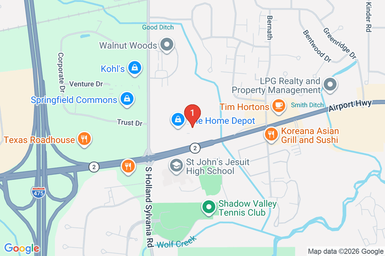 Map showing HOME DEPOT #3801 location
