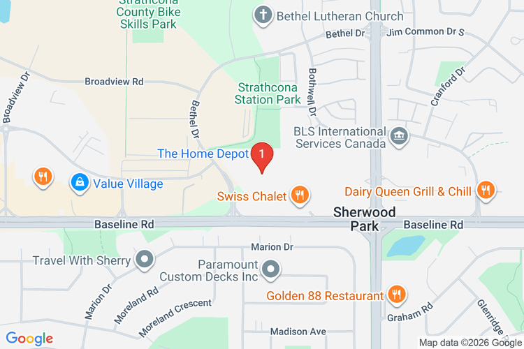 Map showing HOME DEPOT CAN #7172 location