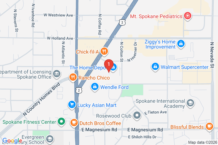 Map showing HOME DEPOT #4719 location