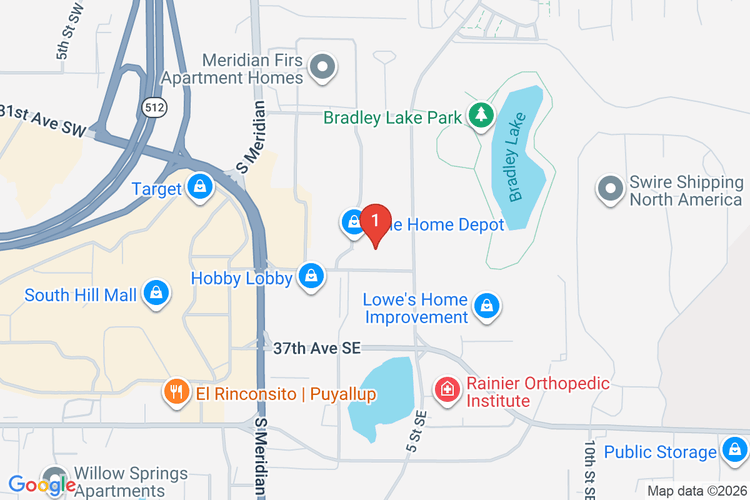 Map showing HOME DEPOT #4709 location