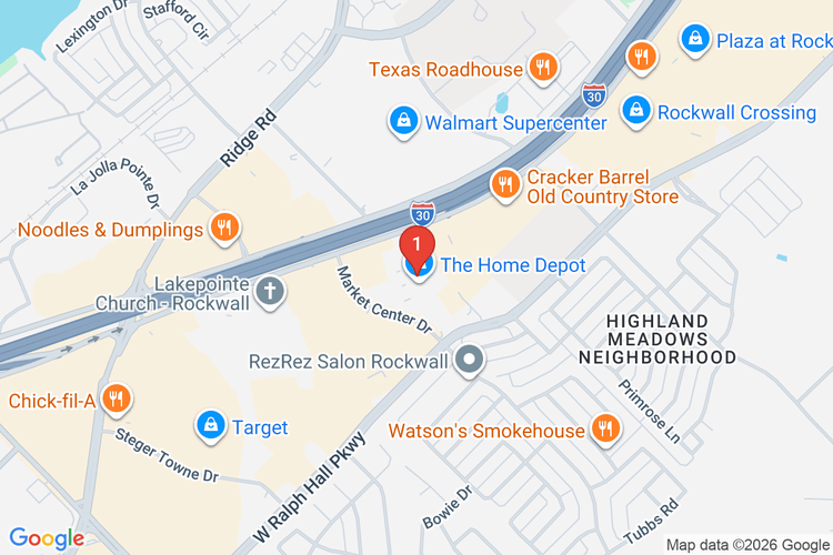Map showing HOME DEPOT #0531 location