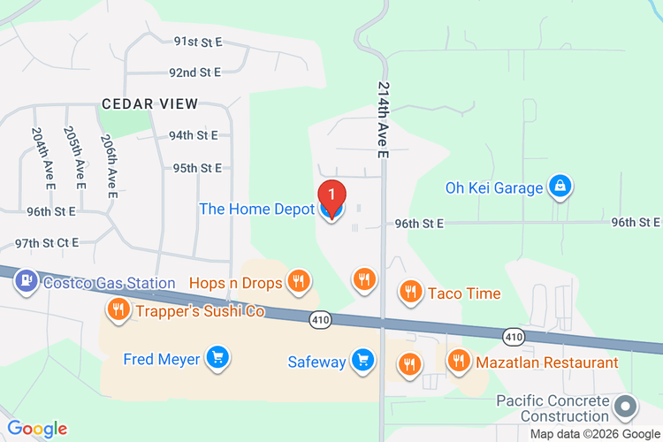 Map showing HOME DEPOT #8562 location