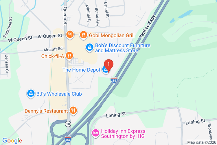 Map showing HOME DEPOT #6208 location