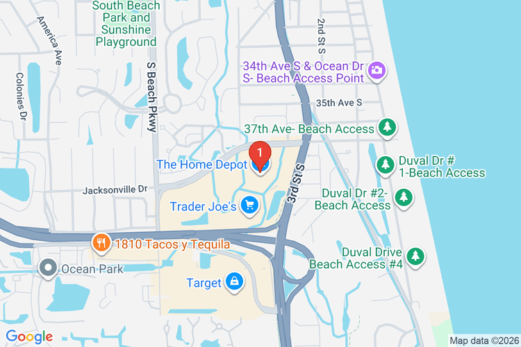 Map showing HOME DEPOT #6974 location