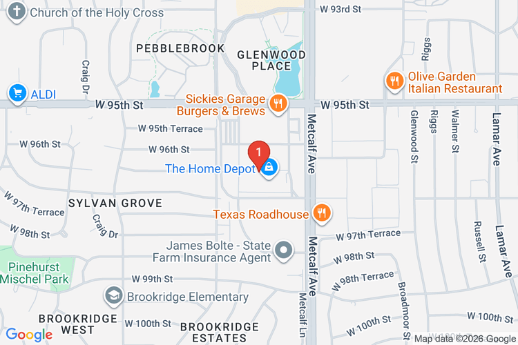 Map showing HOME DEPOT #2203 location