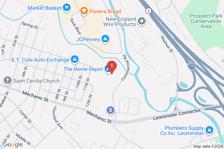 Map showing HOME DEPOT #2676 location