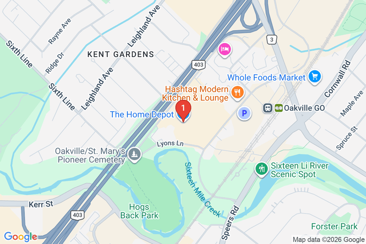 Map showing HOME DEPOT CAN #7157 location