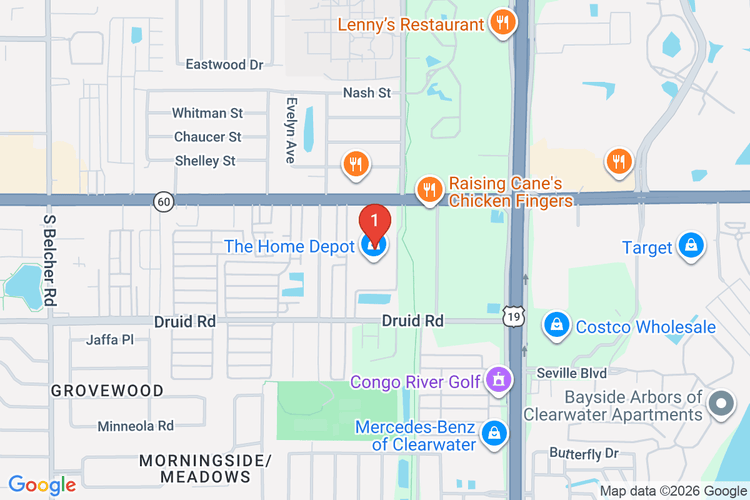 Map showing HOME DEPOT #6357 location