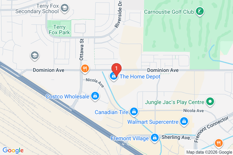 Map showing HOME DEPOT CAN #7145 location