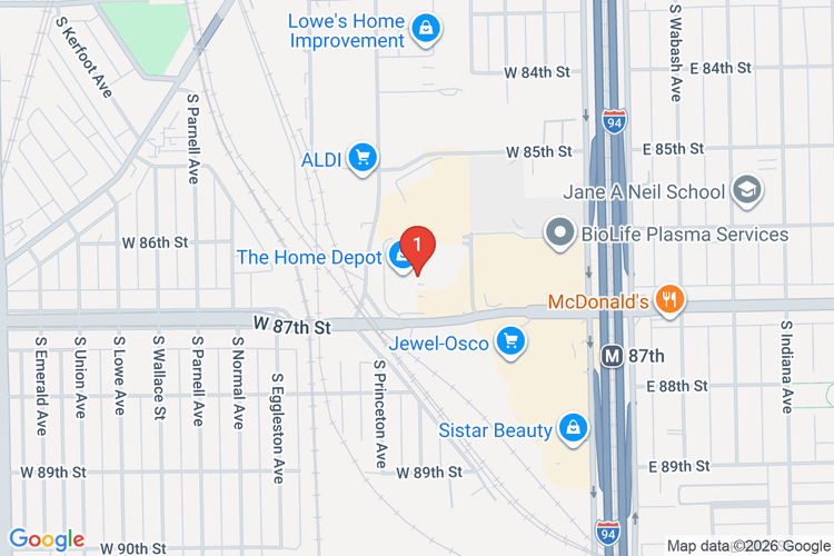 Map showing HOME DEPOT #1914 location