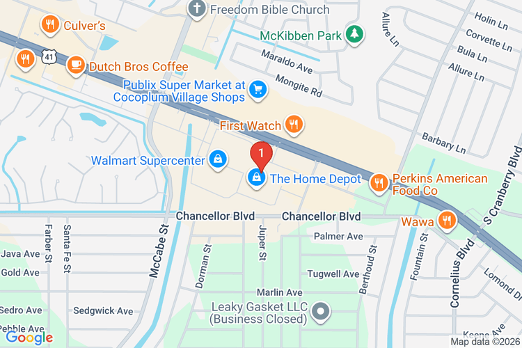 Map showing HOME DEPOT #8528 location