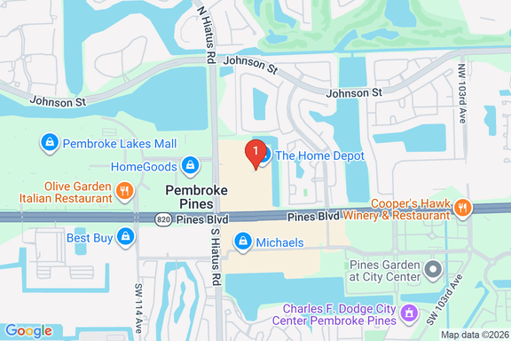 Map showing HOME DEPOT #6852 location