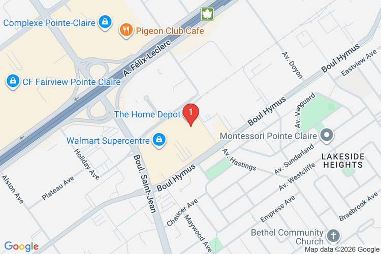 Map showing HOME DEPOT CAN #7266 location