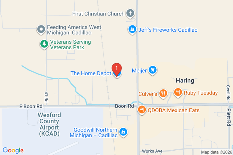 Map showing HOME DEPOT #2752 location