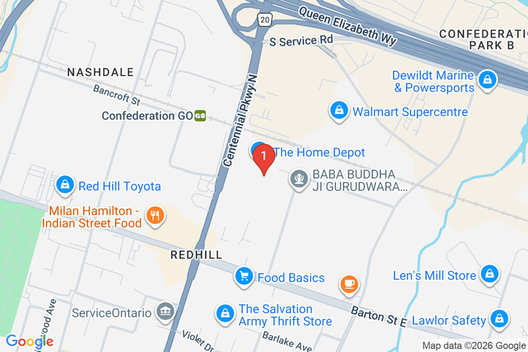 Map showing HOME DEPOT CAN #7008 location