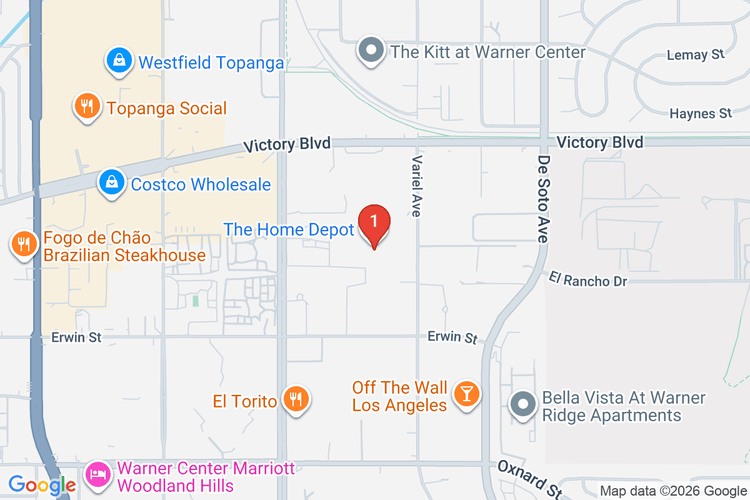 Map showing HOME DEPOT #6632 location