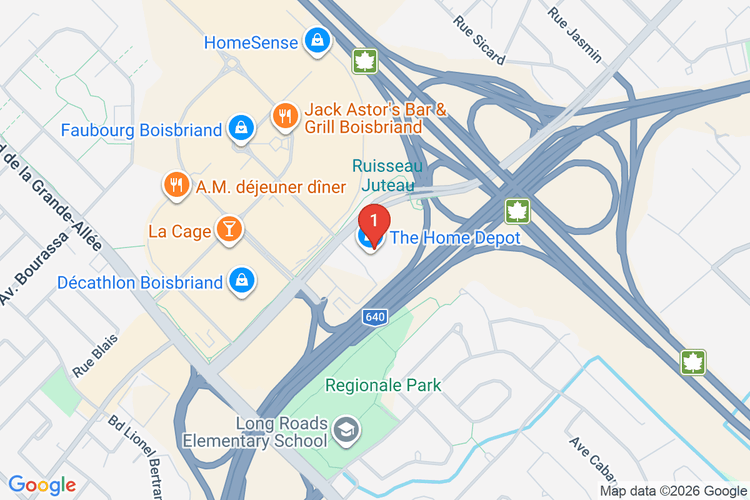 Map showing HOME DEPOT CAN #7159 location