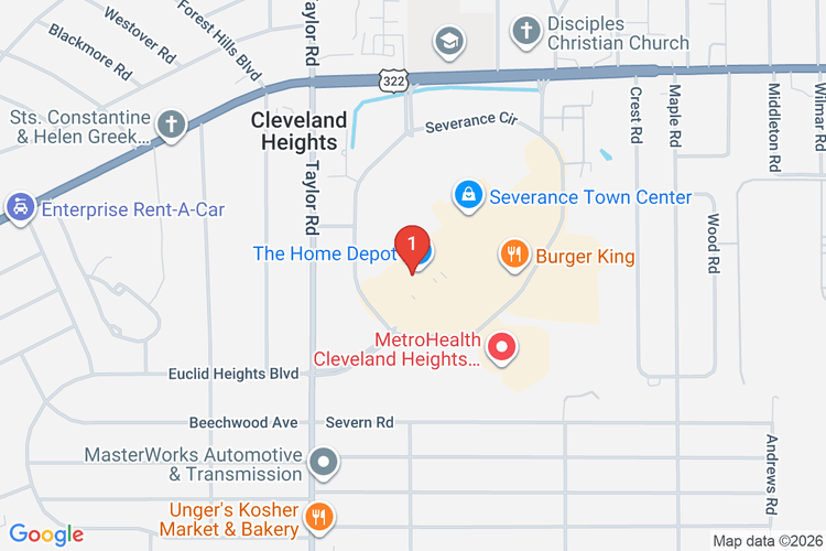 Map showing HOME DEPOT #3818 location