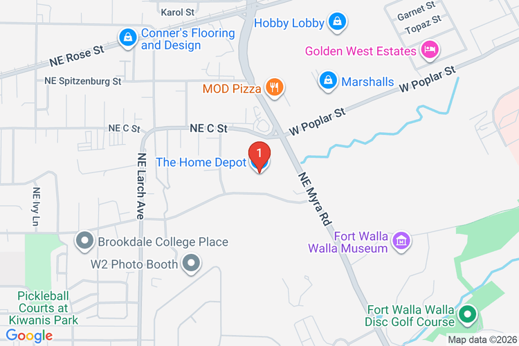 Map showing HOME DEPOT #4735 location