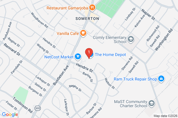 Map showing HOME DEPOT #6866 location