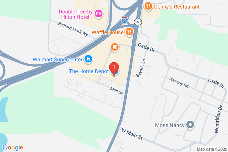 Map showing HOME DEPOT #6961 location