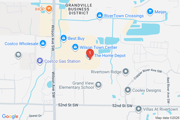 Map showing HOME DEPOT #2748 location