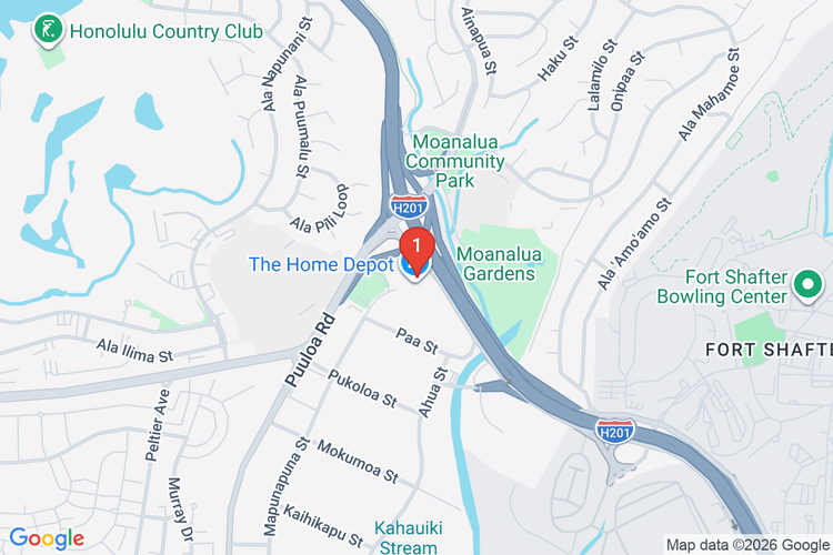 Map showing HOME DEPOT #1707 location