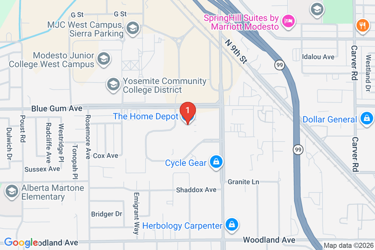 Map showing HOME DEPOT #6601 location