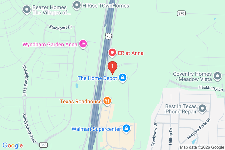 Map showing HOME DEPOT #0597 location