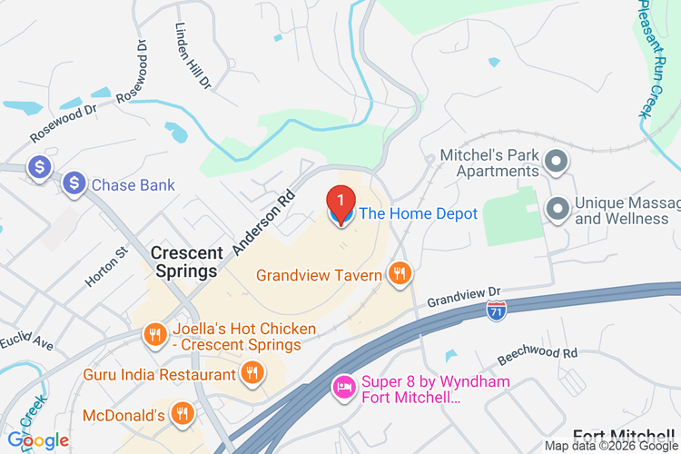 Map showing HOME DEPOT #2324 location