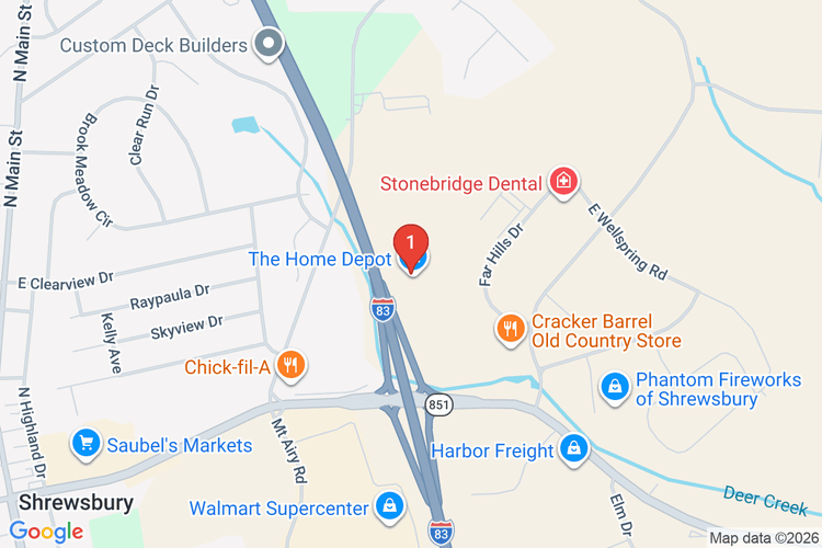 Map showing HOME DEPOT #4177 location