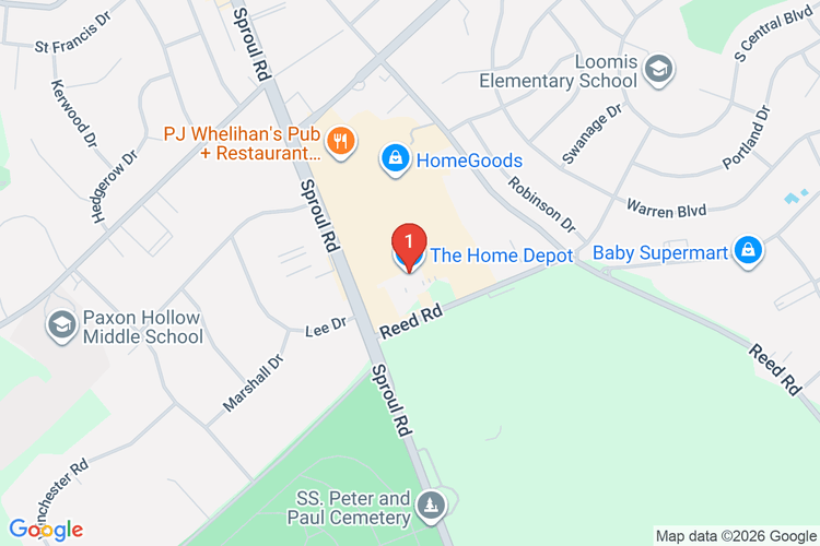 Map showing HOME DEPOT #4181 location