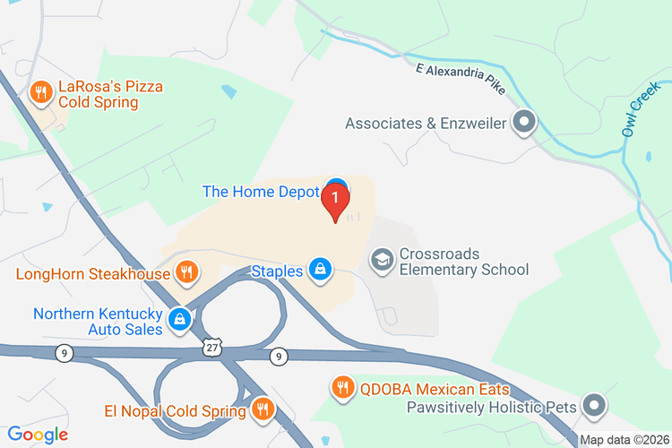 Map showing HOME DEPOT #2323 location