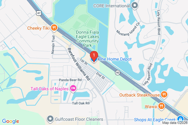 Map showing HOME DEPOT #6344 location