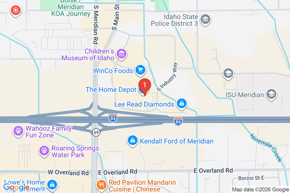 Map showing HOME DEPOT #1804 location