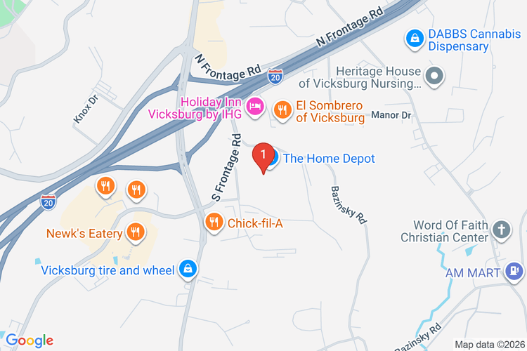 Map showing HOME DEPOT #2909 location