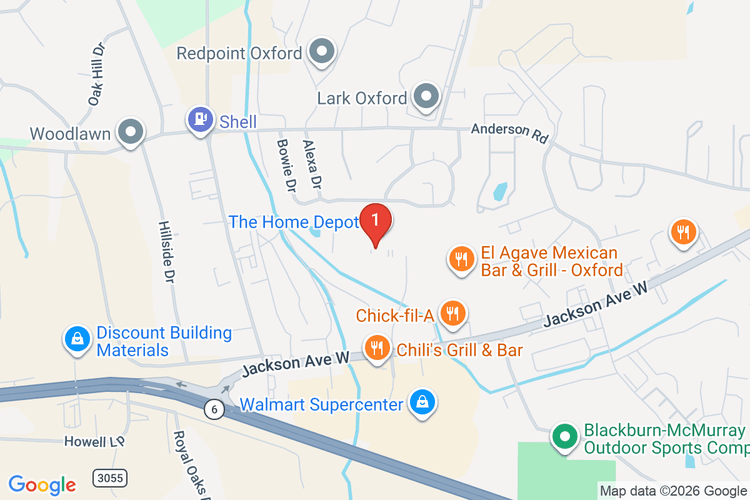 Map showing HOME DEPOT #2914 location