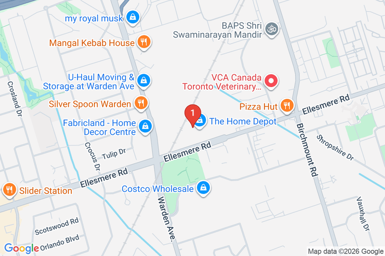 Map showing HOME DEPOT CAN #7001 location