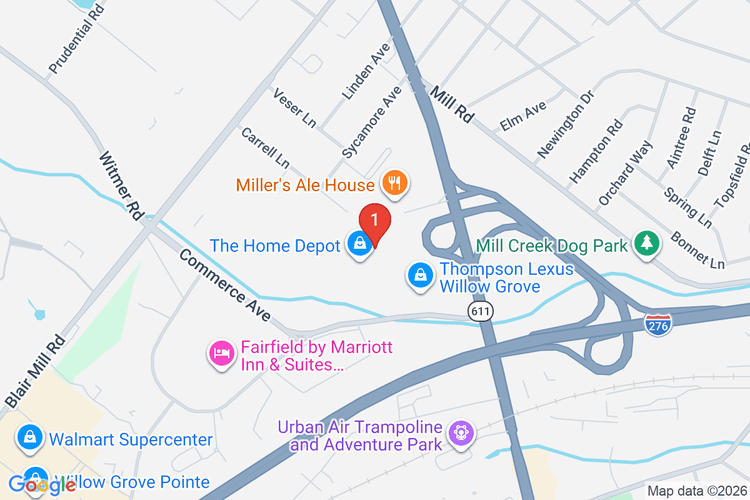 Map showing HOME DEPOT #4187 location