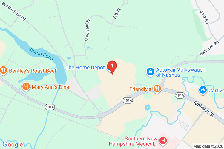 Map showing HOME DEPOT #3486 location