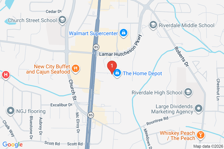 Map showing HOME DEPOT #0178 location