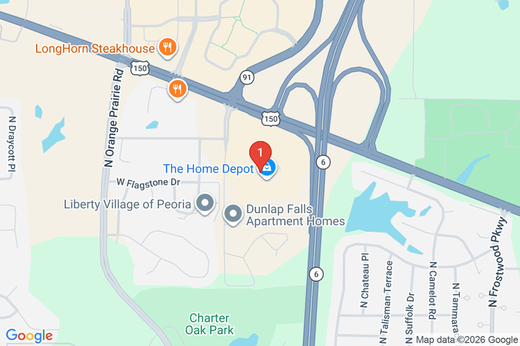 Map showing HOME DEPOT #1978 location