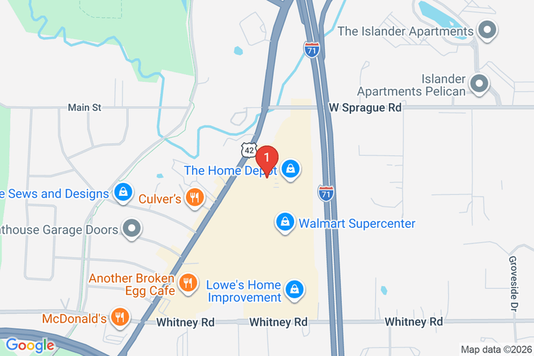Map showing HOME DEPOT #3817 location