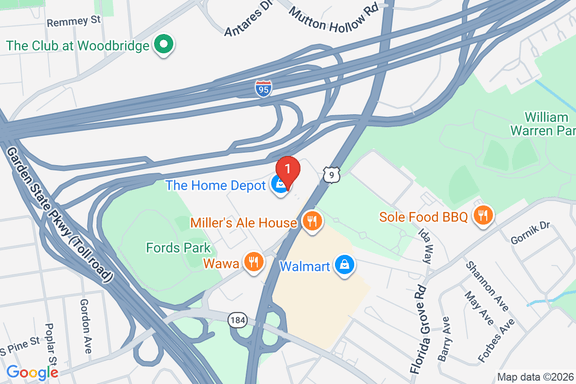 Map showing HOME DEPOT #0916 location